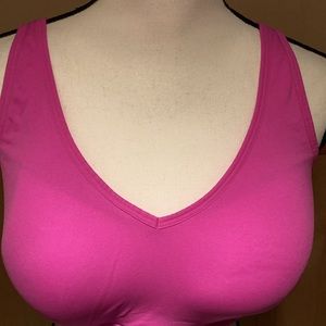 Pink sports bra